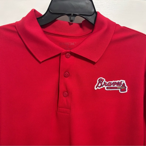 Atlanta Braves Red GSX Polo Shirt Men’s Size XL MLB Logo Embroidered - Picture 2 of 6